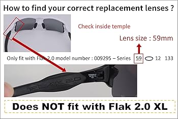 OAKLEY交換レンズ FLAK2.0 偏光レンズ　未使用 Flak オークリー サングラス 交換レンズ フラック 2.0 ロー